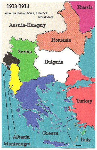 First Balkan War map