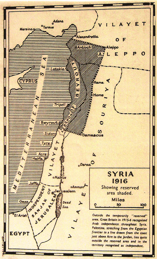 Syria 1916 Map