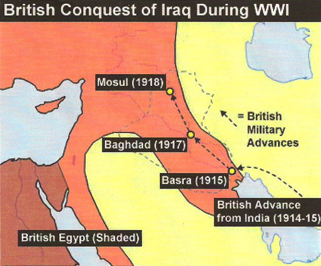 British conquest map