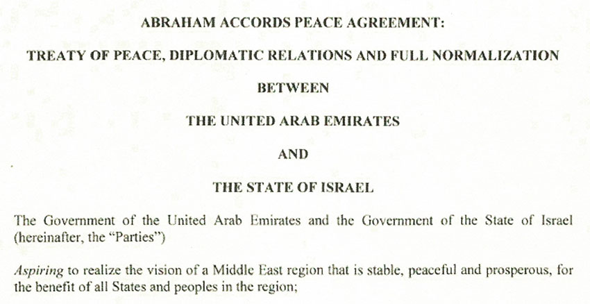 Abraham Accord Treaty